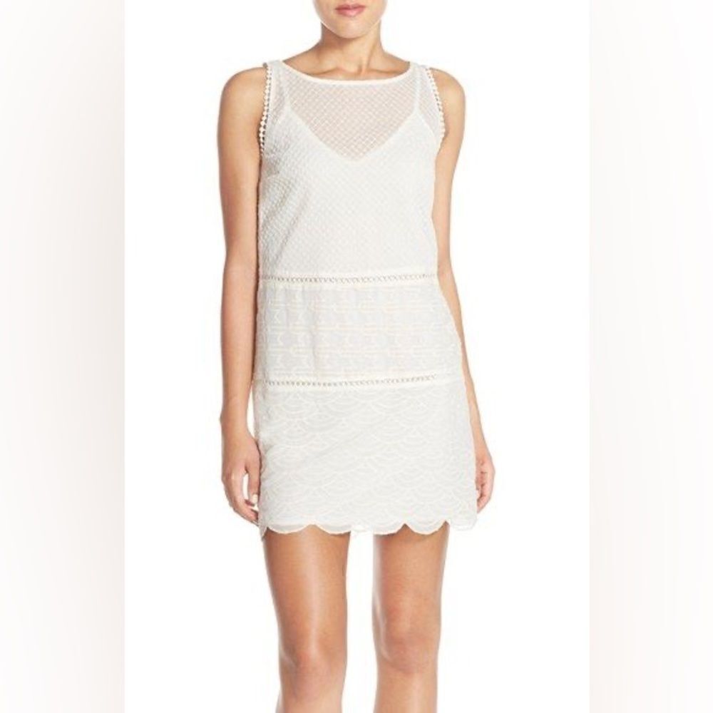 BB Dakota Ivory Micah Embroidered Dress